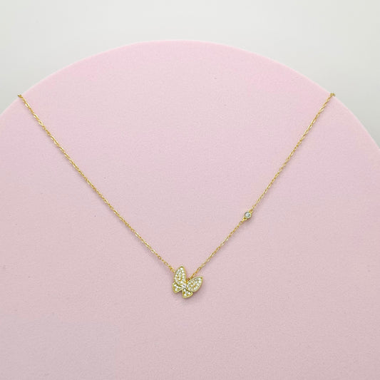 DIAMOND BUTTERFLY NECKLACE