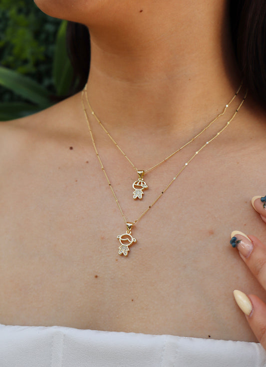 Girl and Boy Necklace