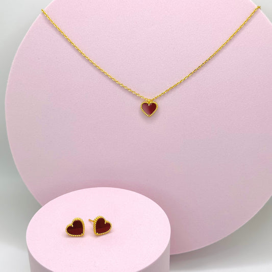 Heart Necklace Set ( 1.1 High Quality )